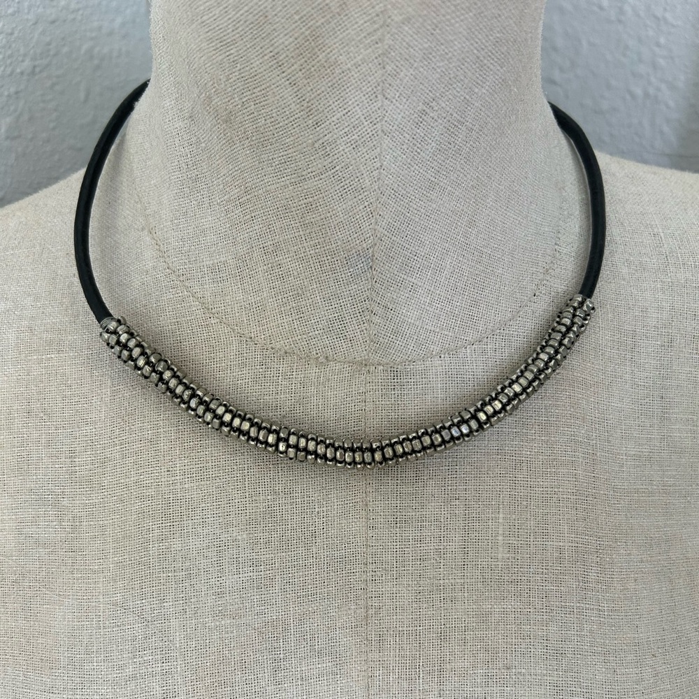 Kenneth Cole Leather Adjustable Choker